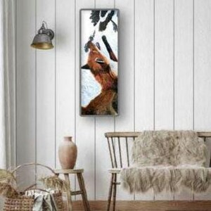 Red fox wildlife print hunting lodge decor, Wildlife Fox Decor, Fox Print, wildlife decor, animal Print