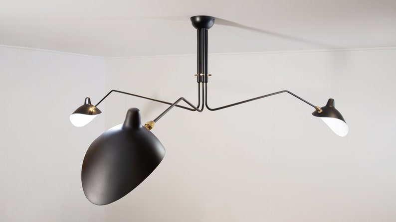 Serge Mouille 3 Arm Ceiling Light Replica - Serge Mouille 3 Arm Ceiling Lamp Replica Serge Mouille 3 Arm Ceiling Light Replica - Serge Mouille 3 Arm Ceiling Lamp Replica