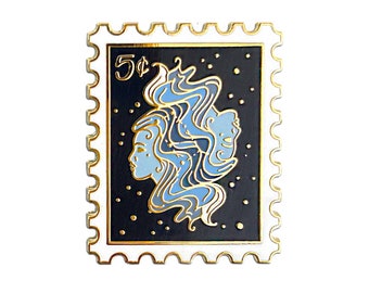 Gemini Zodiac Enamel Pin // zodiac / star sign / witchy pin / birth month / enamel pin / hard enamel / stamp pin / the twins / zodiac pin