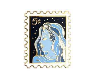 Virgo Zodiac Enamel Pin // zodiac / star sign / witchy pin / birth month / enamel pin / hard enamel / stamp pin / the maiden / zodiac pin