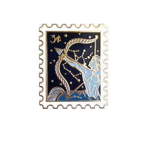 Sagittarius Zodiac Enamel Pin // zodiac / star sign / witchy / birth month / enamel pin / hard enamel / stamp pin / the archer / zodiac pin