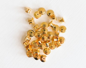 Gold Locking Pin Backs // locking pin backs / locking pin covers / pin backers / pin clutches / pin clutch / enamel pin back / rubber clutch