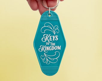Keys to the Kingdom Keychain // vintage motel keychain / retro hotel keychain / retro keyring / retro style / midcentury keychain / hotel