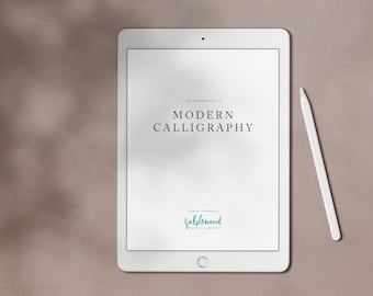 DIGITAL DOWNLOAD: Learn Modern Calligraphy Workbook // learn calligraphy // gift for her // birthday // Christmas gift // DIY