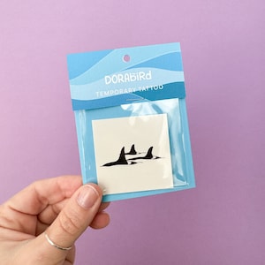 Orca Pod Temporary Tattoo // orcas / whale tattoo / killer whale tattoo / killer whale / I love whales / whale pod / temporary tattoo