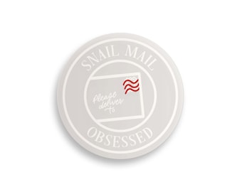 Snail Mail Obsessed Clear Sticker // snail mail / mailing sticker / clear sticker / mail obsessed / usps / laptop sticker / notebook sticker