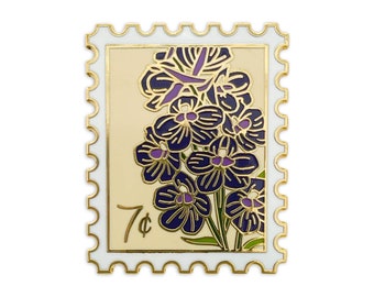 Larkspur (July) Birth Month Enamel Pin // birth month / enamel pin / hard enamel / floral pin / flower pin / plant lady pin /flower stamp