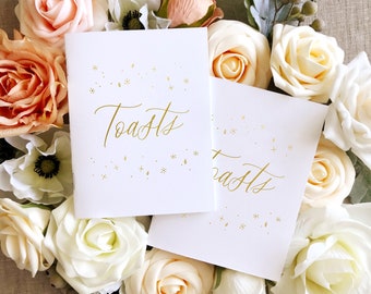 Wedding Toasts Books Set of 2 // calligraphy toasts book / speeches book / maid of honor / best man / wedding vow book / wedding accessories