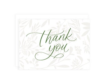 Floral Thank You Card // thank you card / florals / flower thank you / classic thank you / thanks / thank u / gracias / thankful