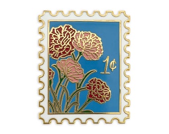 Carnation (January) Birth Month Enamel Pin // birth month / enamel pin / hard enamel / floral pin / flower pin / plant lady pin/flower stamp