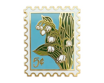 Lily of the Valley (May) Birth Month Enamel Pin // birth month / enamel pin / hard enamel / floral pin / flower pin / plant lady pin /flower