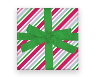 Mod Candy Cane Wrapping Paper // xmas / gift wrap / wrapping paper sheets / gifts for her / Christmas wrapping paper / wrapping paper