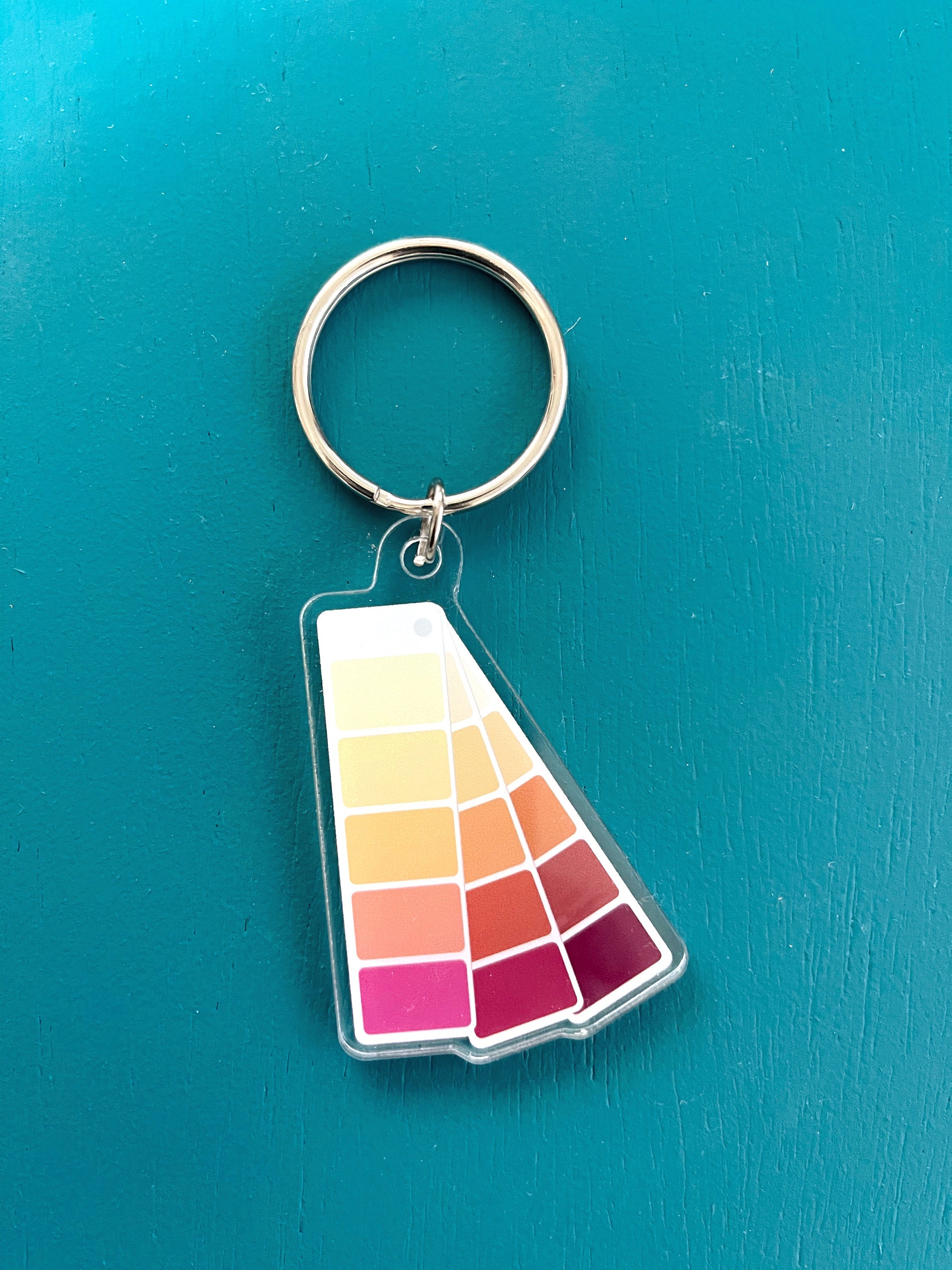 Colorful Keychains Shades of Sunset Acrylic Keychain // Acrylic Keychain / Designer ...