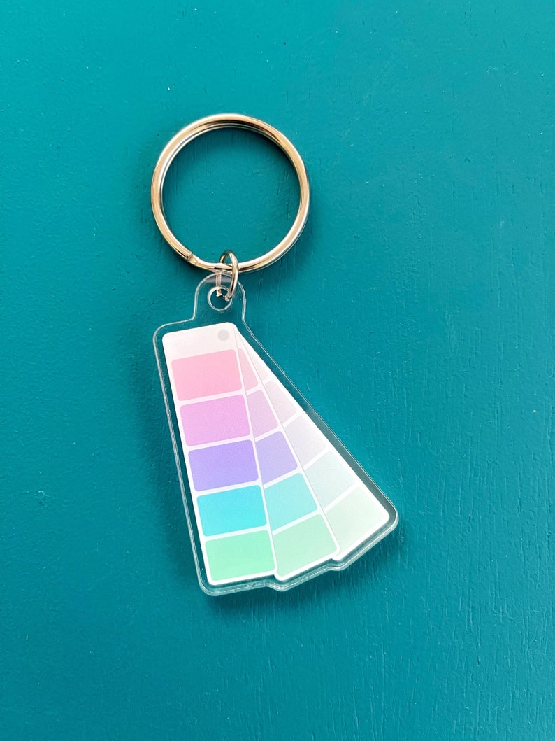 Shades of Pastel Acrylic Keychain // Acrylic Keychain / Designer ...