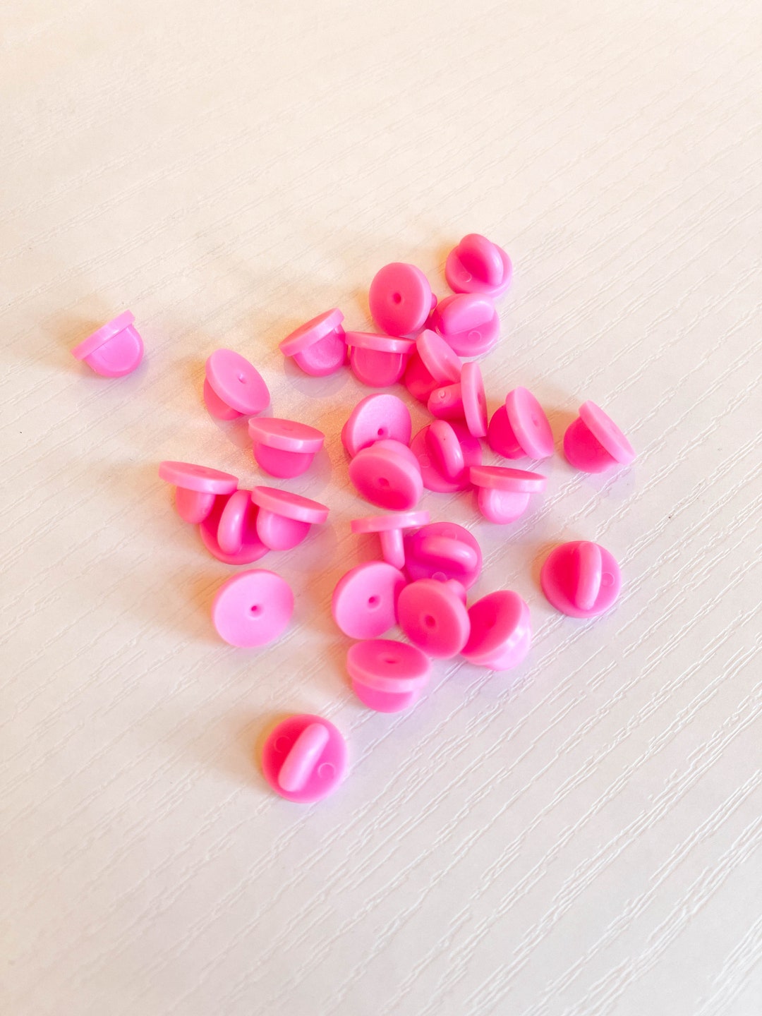 Pink Pin Backs // pink Rubber Pin Backs / Pink Pin Covers / Pin Backers ...