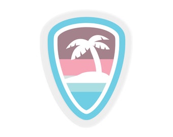 Piece of Paradise Acrylic Pin // lapel pin / tropical pin / pin collector / acrylic pin / pinback / palm tree pin / island life / tropical