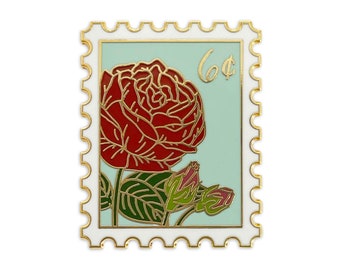 Rose (June) Birth Month Enamel Pin // birth month / enamel pin / hard enamel / floral pin / flower pin / plant lady pin / flower stamp