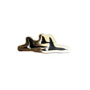 Orca Pod Enamel Pin // orcas / whale pin / killer whale enamel pin / killer whale / I love whales / whale pod / whale pin / orca enamel pin