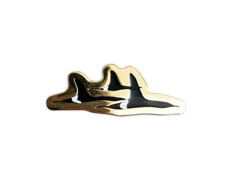 Orca Pod Enamel Pin // orcas / whale pin / killer whale enamel pin / killer whale / I love whales / whale pod / whale pin / orca enamel pin