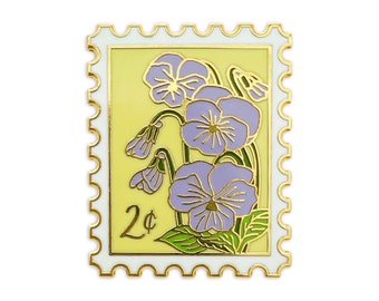 Violets (February) Birth Month Enamel Pin // birth month / enamel pin / hard enamel / floral pin / flower pin / plant lady pin /flower stamp