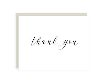 Classic Thank You Letterpress Cards // thank you card / letterpress / classic thank you / thanks / thank u / thankful / black and white