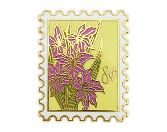 Gladiolus (August) Birth Month Enamel Pin // birth month / enamel pin / hard enamel / floral pin / flower pin / plant lady pin /flower stamp