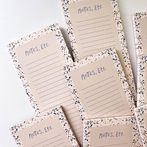 Notes, Etc. Notepad // lined notepad / letters notepad / to-do list / grocery list / desktop notepad / fun notepad / notes / memo / paint