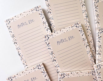 Notes, Etc. Notepad // lined notepad / letters notepad / to-do list / grocery list / desktop notepad / fun notepad / notes / memo / paint