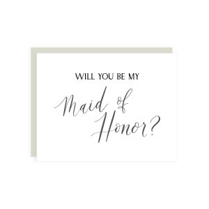 Will You Be My Maid of Honor? Card // maid of honor proposal / be my maid of honor card / maid of honor invite / wedding / proposal card