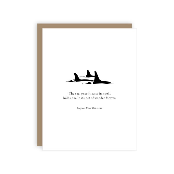 Orca Conservation Letterpress Card (Orca) / orca conservation / killer whale / orca print / whale art / save our seas / save the whales