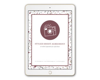 Styled Shoot Agreement for stationers and calligraphers / styled shoot contract / editorial shoot / stationery education / invitations