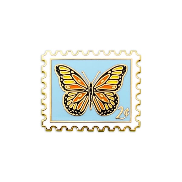 Yellow Butterfly Stamp Etsy