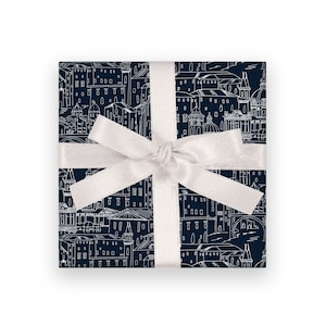 Cityscape Wrapping Paper // gift wrap / city pattern / wrapping paper sheets / supply packaging / gifts for her / decoration