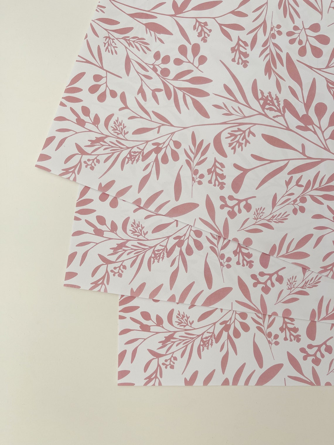 Pink Flora Wrapping Paper // Gift Wrap / Flower Pattern / Etsy UK