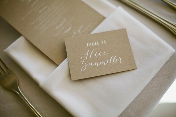 wedding place card calligraphy place card calligraphy etsy standard size for wedding place cards
