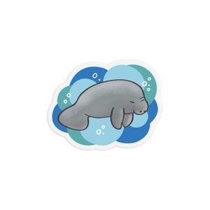 Mini Manatee Acrylic Pin / lapel pin / manatee pin / pin collector / acrylic pin / pinback / florida manatee / endangered / tropical