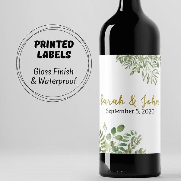 Custom Wedding Champagne and Wine Bottle Labels: Perfect for Engagements, Baby Announcements & Bridesmaid Proposals