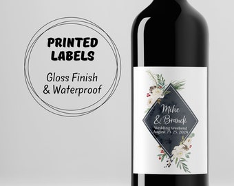 Custom Wine & Champagne Labels: Newlywed Proposal Gift