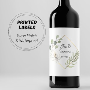 Custom Wedding Champagne and Wine Bottle Labels: Perfect for Engagements, Baby Announcements & Bridesmaid Proposals