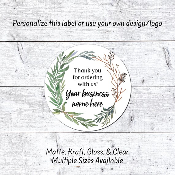 custom stickers custom labels thank you stickers sticker etsy