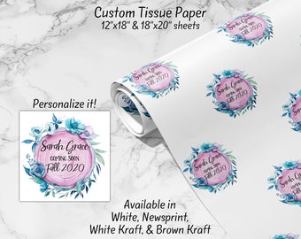 Custom Branded Tissue Paper Sheets for Gifts & Product Packaging