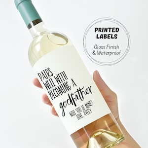 Custom Godparent Proposal Wine Label