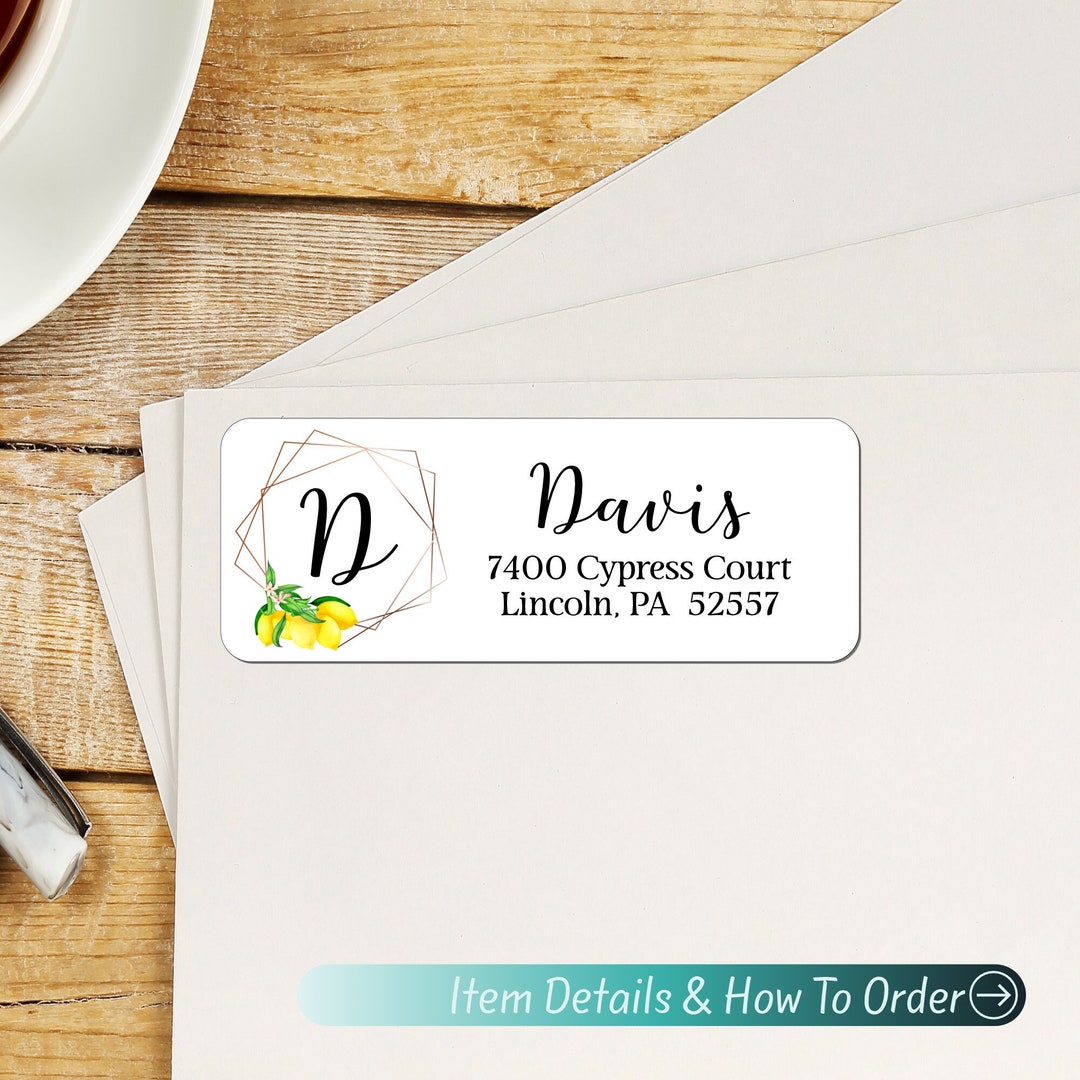 Return Address Labels - Elegant Custom Mailing Solutions - Etsy