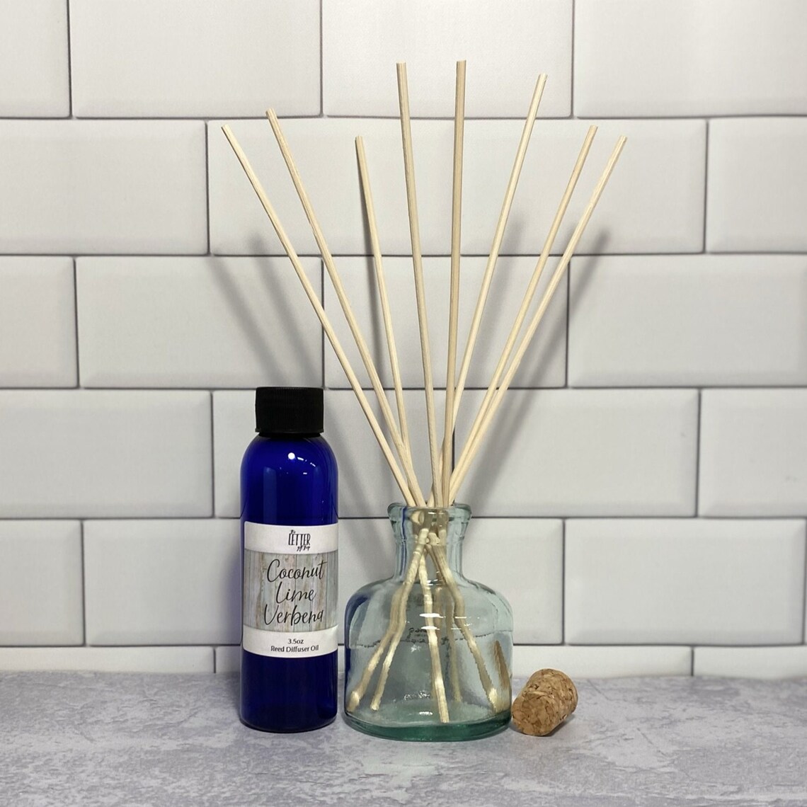 Reed Diffuser Coconut Lime Verbena Oil Diffuser Reed Etsy