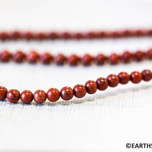 S-XS/ Red Jasper 4mm/ 3mm/ 2mm Round Beads 15.5" strand Genuine Jasper Gemstone Beads, For Crafts, And DIY Jewelry Making