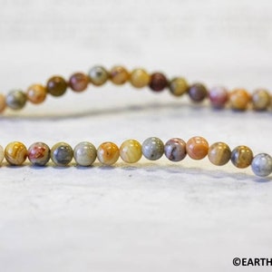 S/ Crazy Lace Agate 4mm Round Beads 15.5&quot; strand Natural agate gemstone beads For Jewelry Making