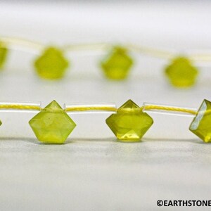 M/ Olive Quartz 8mm Pentagon Briolette beads 8&quot; strand 15pcs Natural gemstone beads for jewelry making