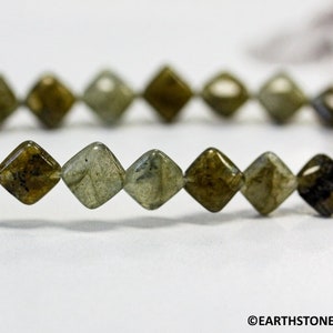 M/ Labradorite 8x8mm/ 10x10mm Square Diamond beads 15.5" strand Natural gemstone beads For jewelry making