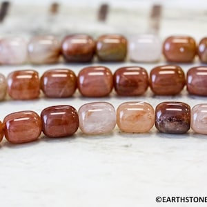 M/ Red Hematoid Quartz 10x12mm Tube Beads 15.5&quot; strand Natural quartz gemstone beads For jewelry making