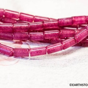 S/ Purple Jade 4x8mm/ 6x8mm Tube Beads 15.5&quot; strand Dyed purple gemstone nephrite jade beads For jewelry making